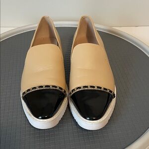 Karl Lagerfeld Tan and Black Women's Loafers